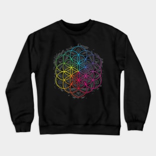 Sacred Geometry Flower of Life Mandala Color 2 Crewneck Sweatshirt